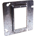 Raco Electrical Box Cover, 1 Gang, Square, Steel, Raised 8837